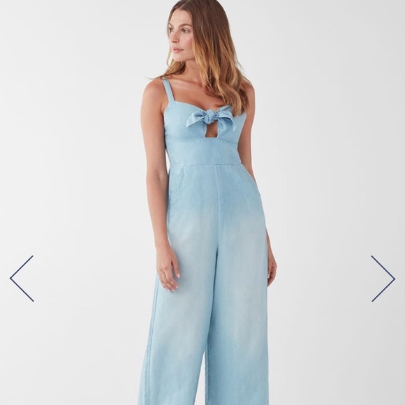 Splendid Luau Tie Front Jumpsuit - Picture 1 of 8
